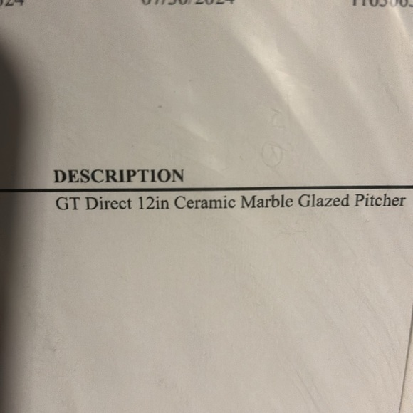 G.T. Direct Corporation Ceramic Marble Design Vase nwt - Picture 4 of 4